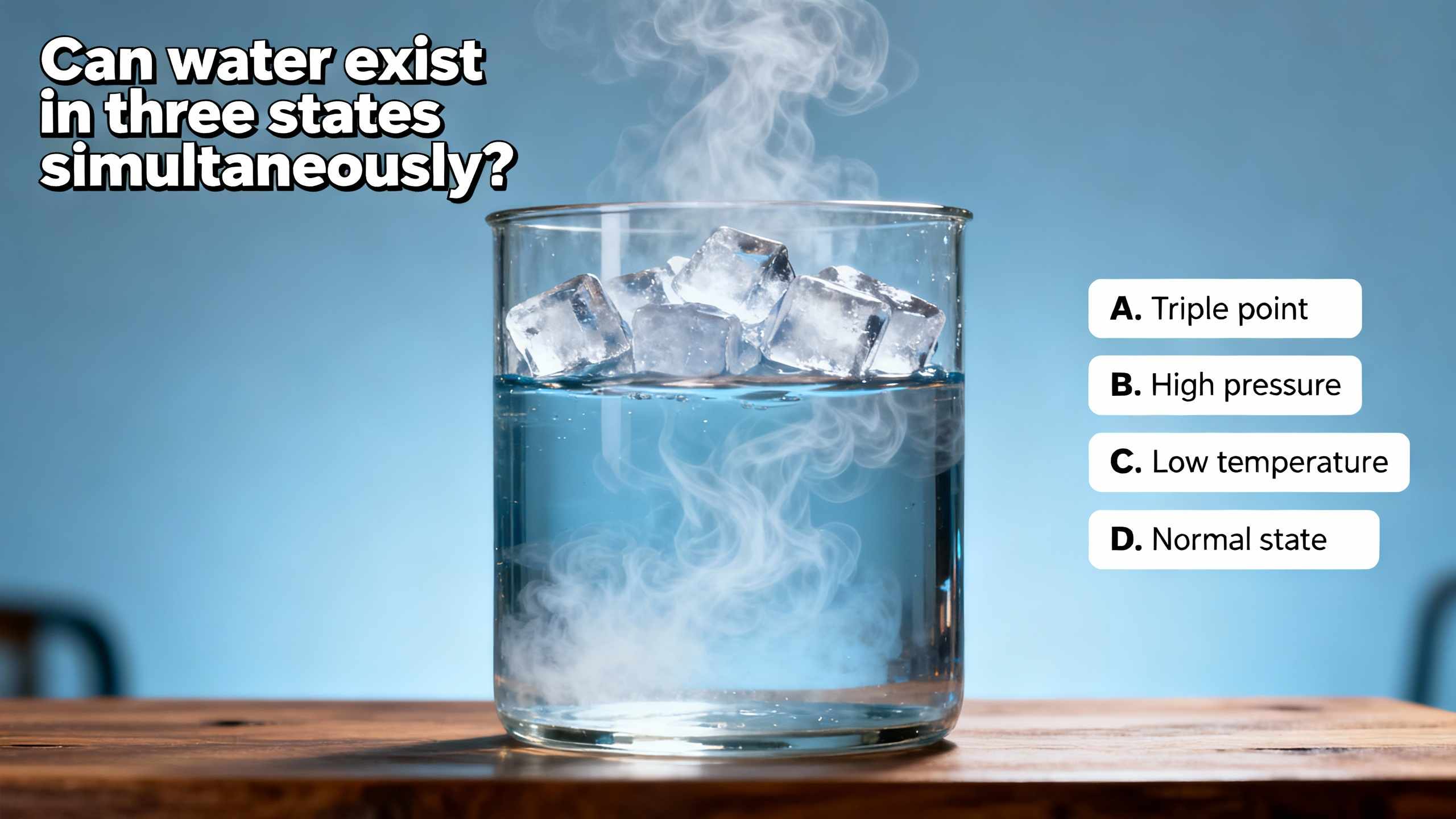 Can water exist in three states simultaneously? - Preview image
