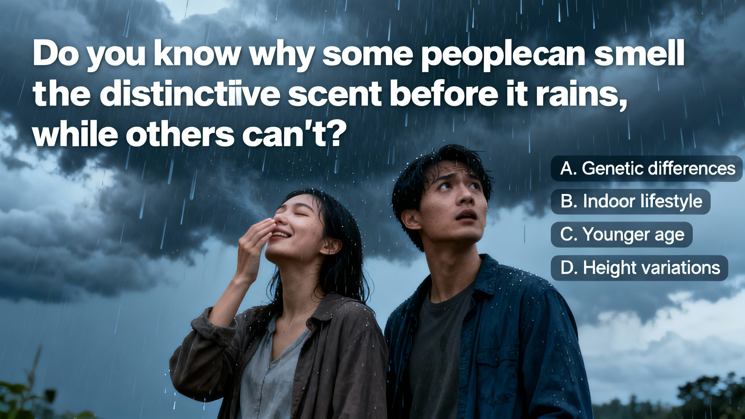 Do you know why some people can smell the distinctive scent before it rains, while others can't? - Preview Image