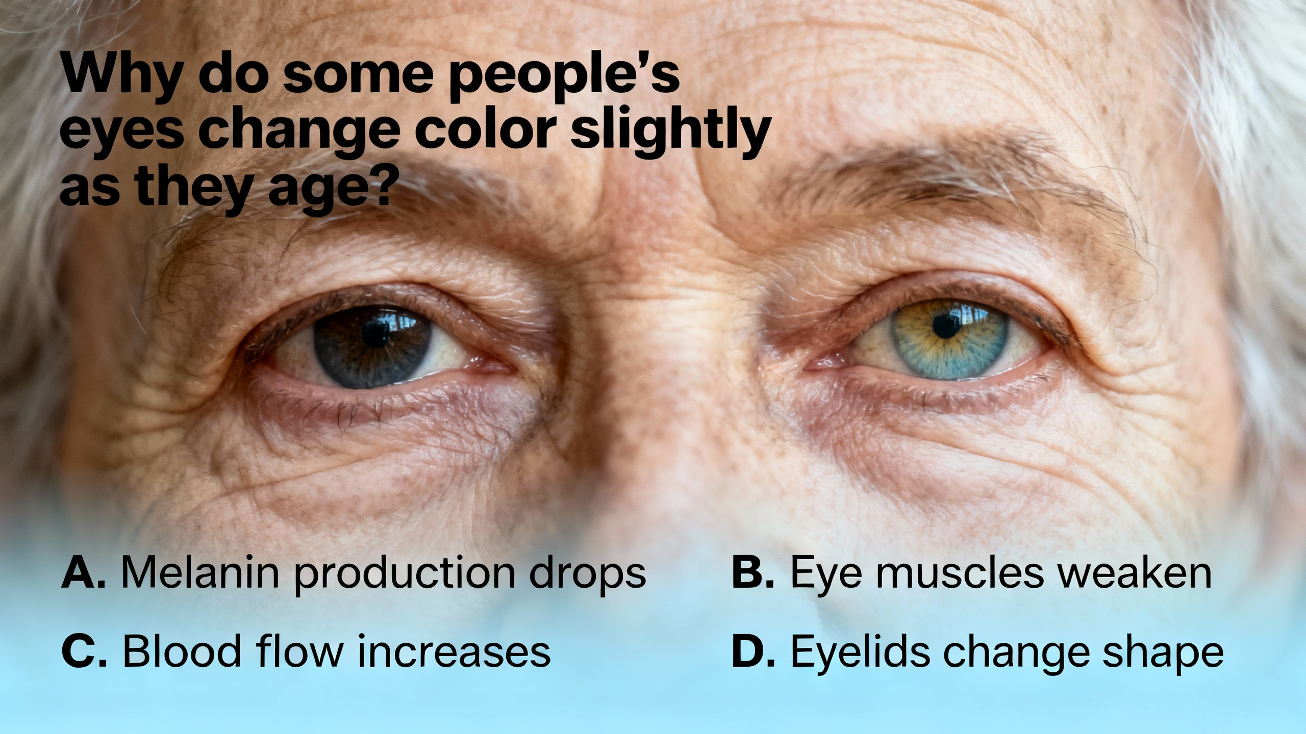 Why do some people's eyes change color slightly as they age? - Preview image
