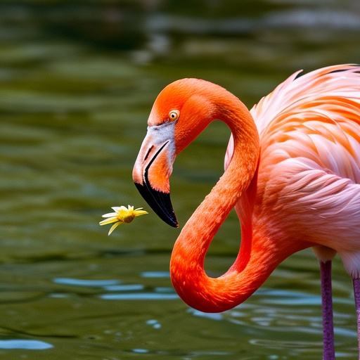 Flamingo feeding