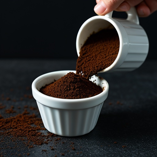 Coffee grounds in shoes