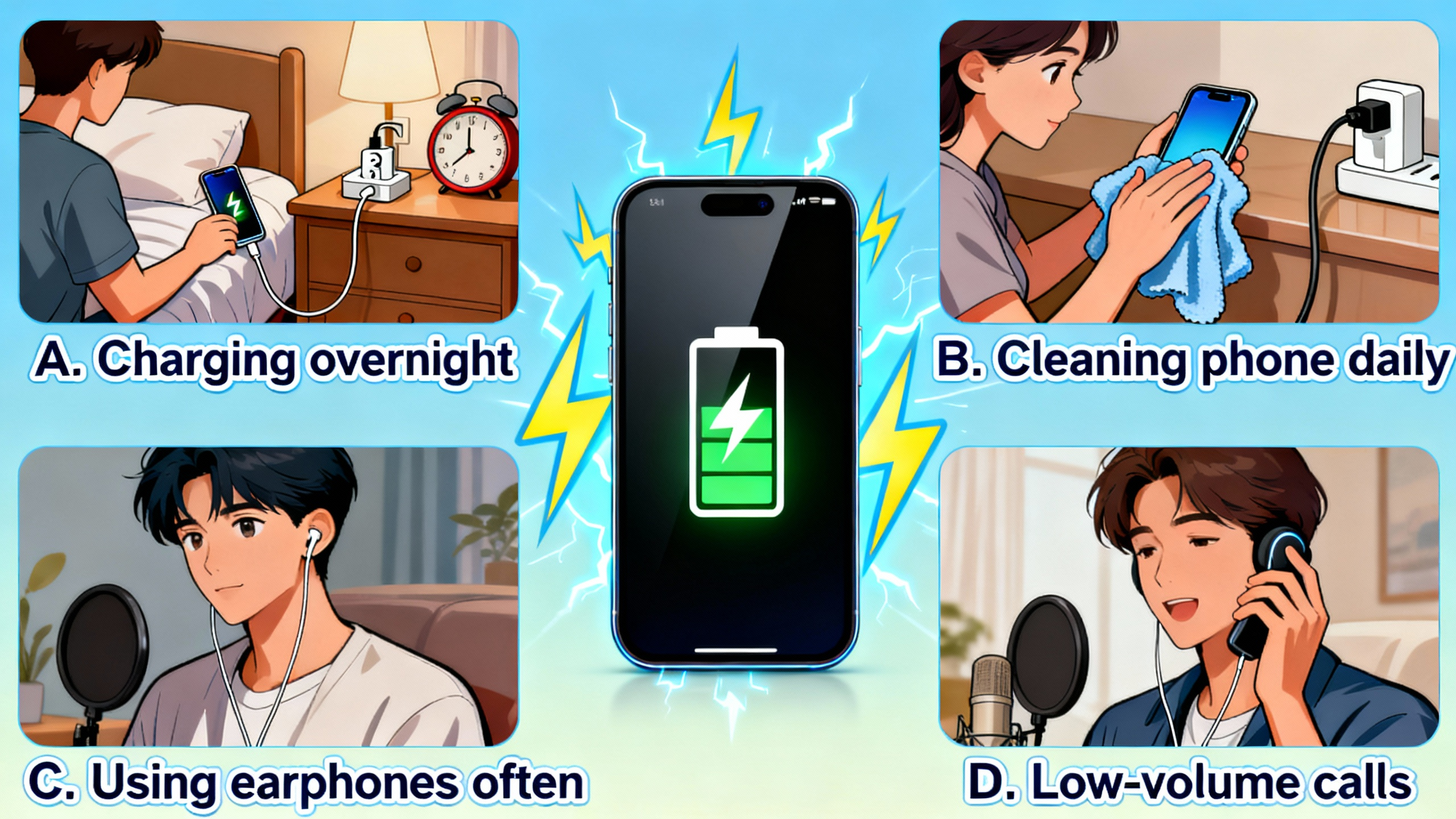Which seemingly harmless daily habit actually speeds up the degradation of a smartphone's battery? - Preview image
