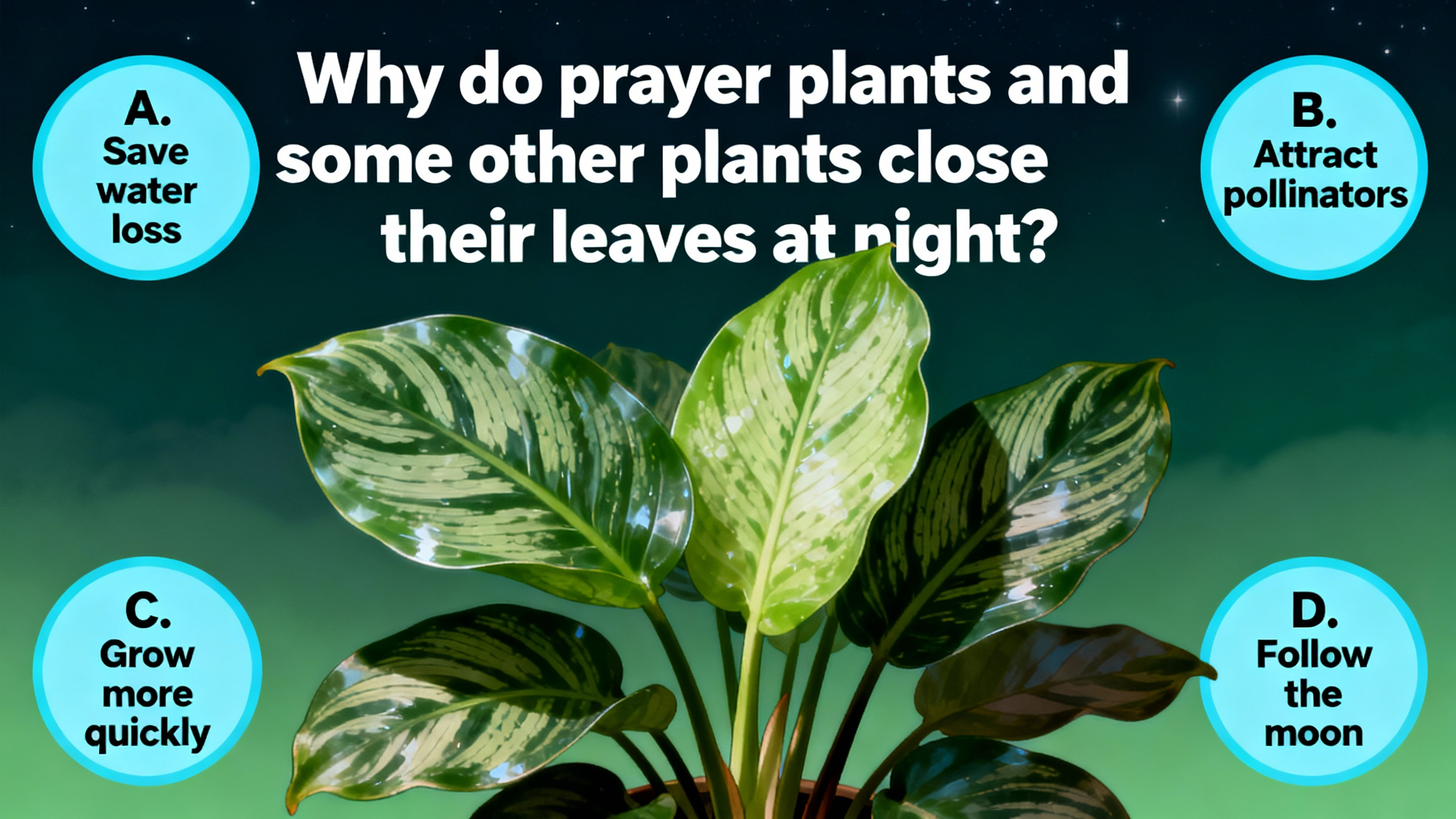 Why do prayer plants and some other plants close their leaves at night? - Preview Image