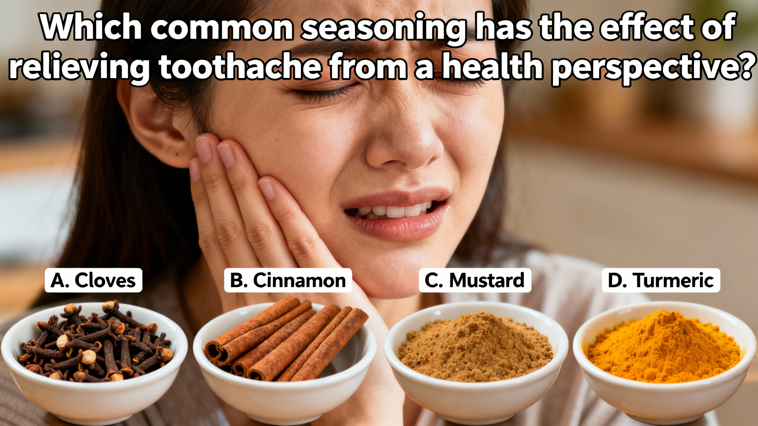 Which common seasoning has the effect of relieving toothache from a health perspective? - Preview image