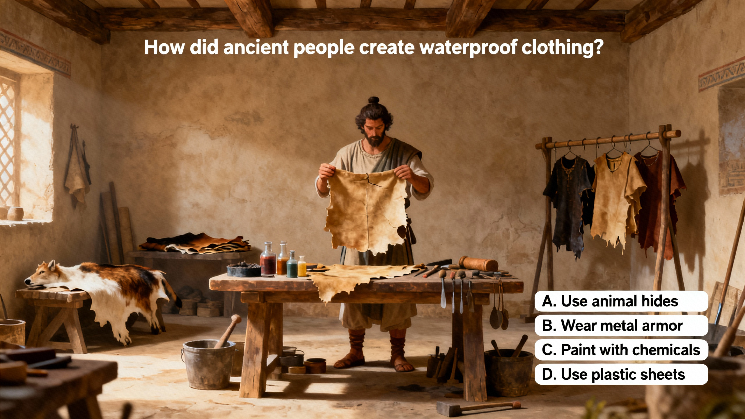 How did ancient people create waterproof clothing? - Preview image
