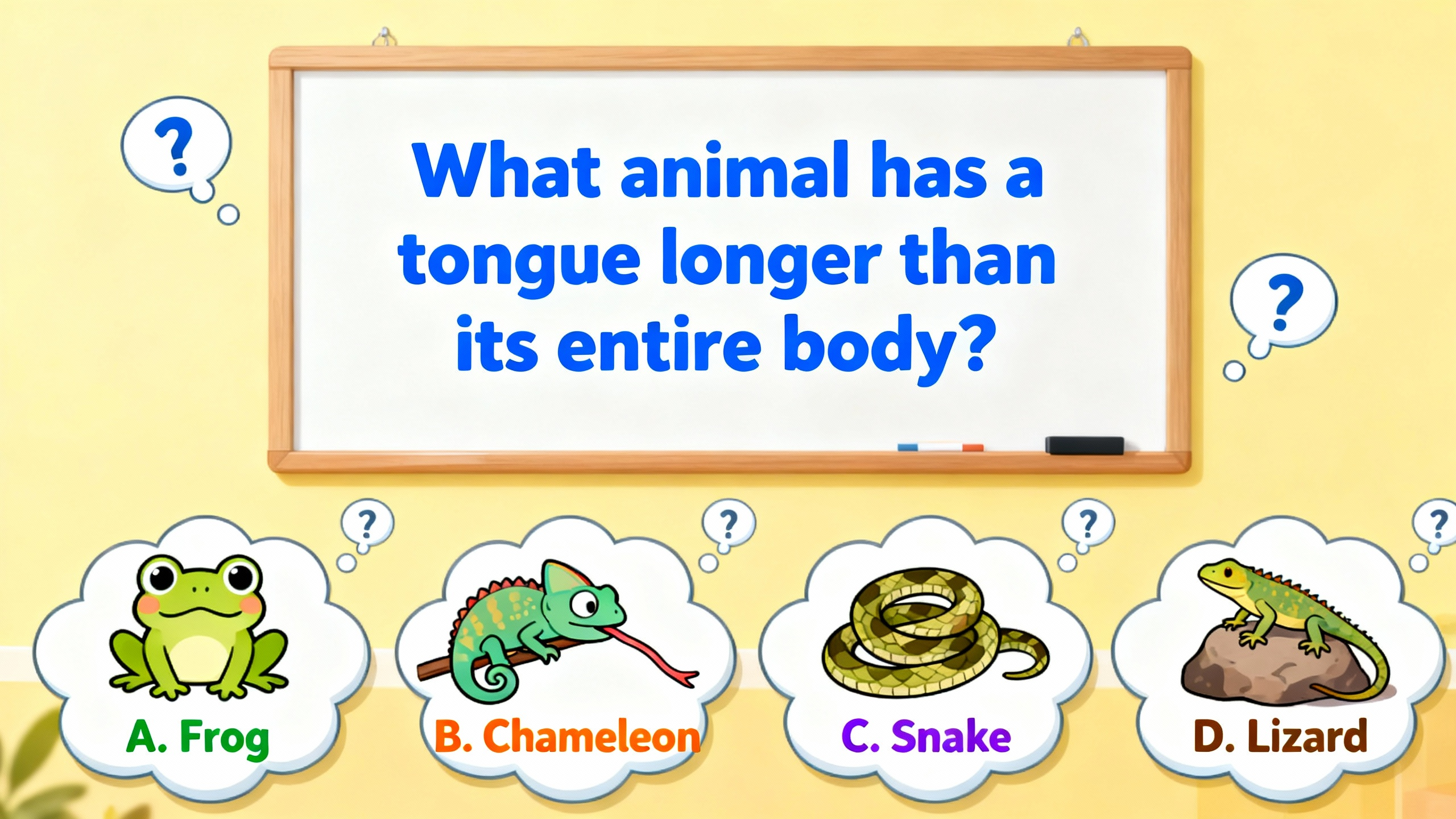 What animal has a tongue longer than its entire body? - Preview image
