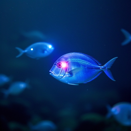 Fish using bioluminescence for defense