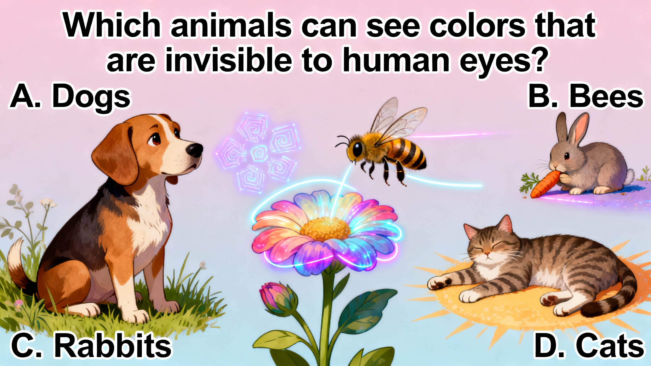 Which animals can see colors that are invisible to human eyes? - Preview image