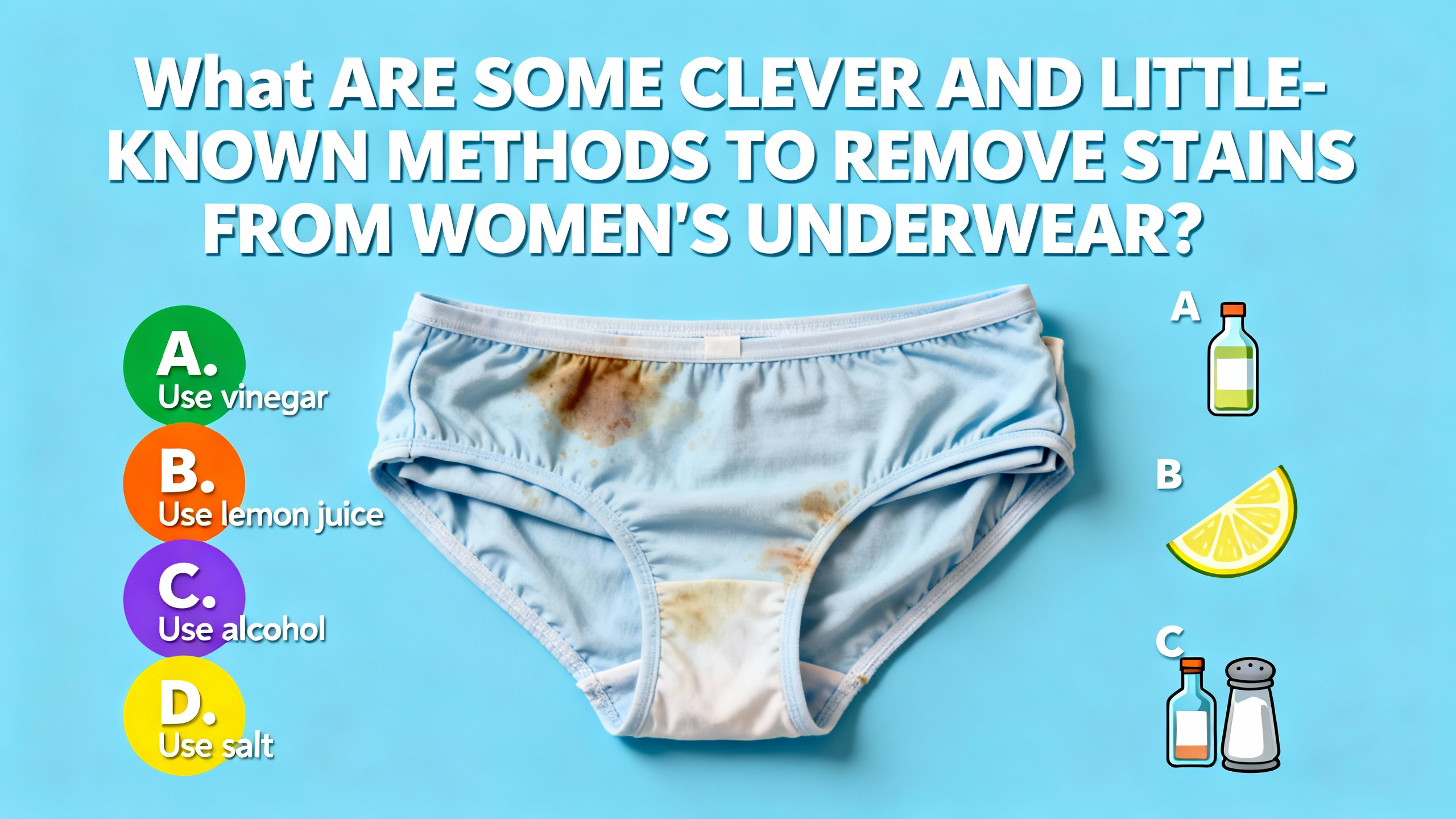 What are some clever and little-known methods to remove stains from women's underwear? - Preview Image
