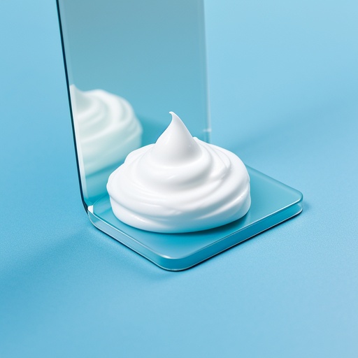 Shaving cream on a mirror