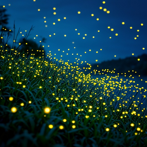 Fireflies flashing