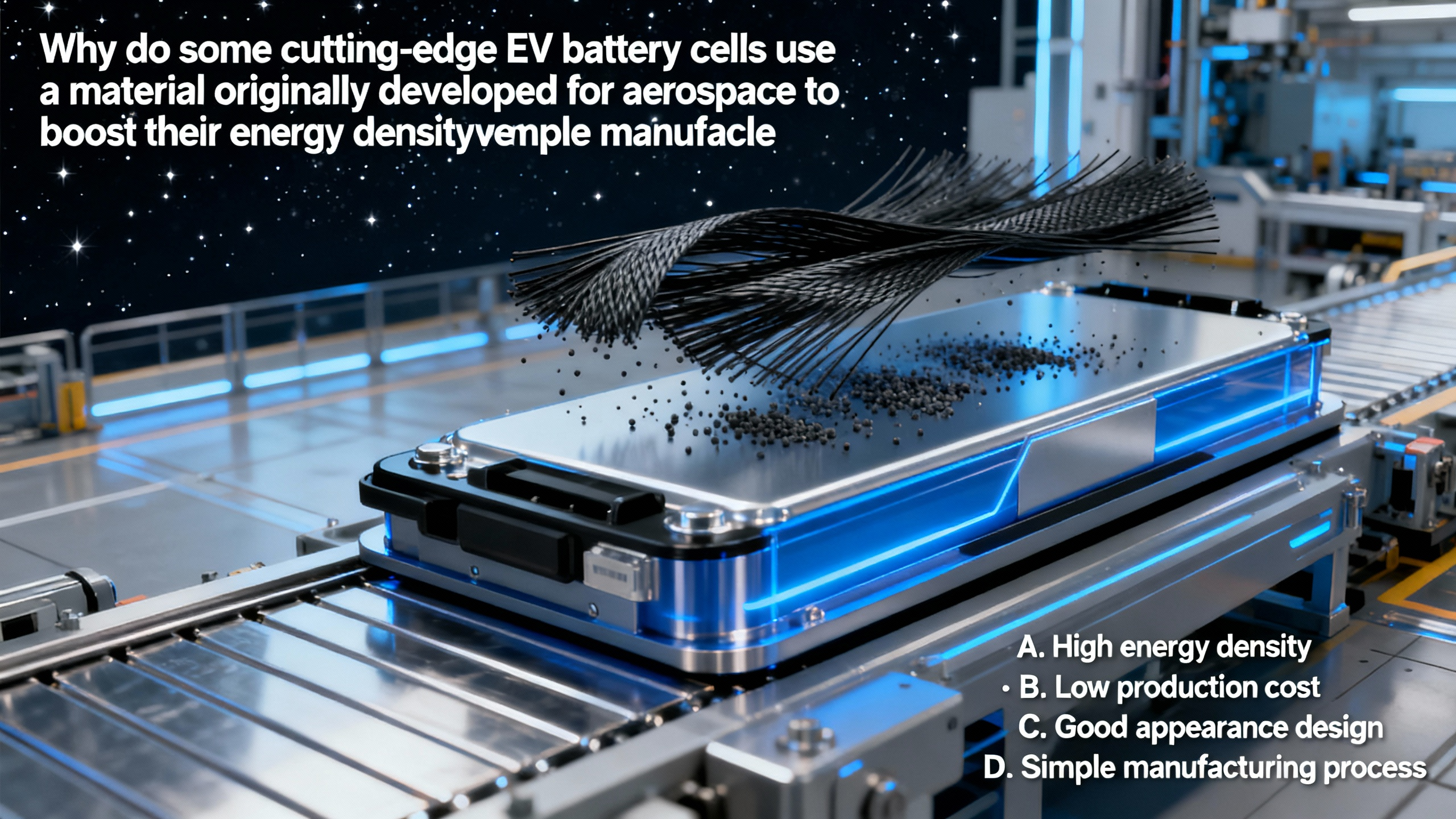 Why do some cutting-edge EV battery cells use a material originally developed for aerospace to boost their energy density? - Preview image