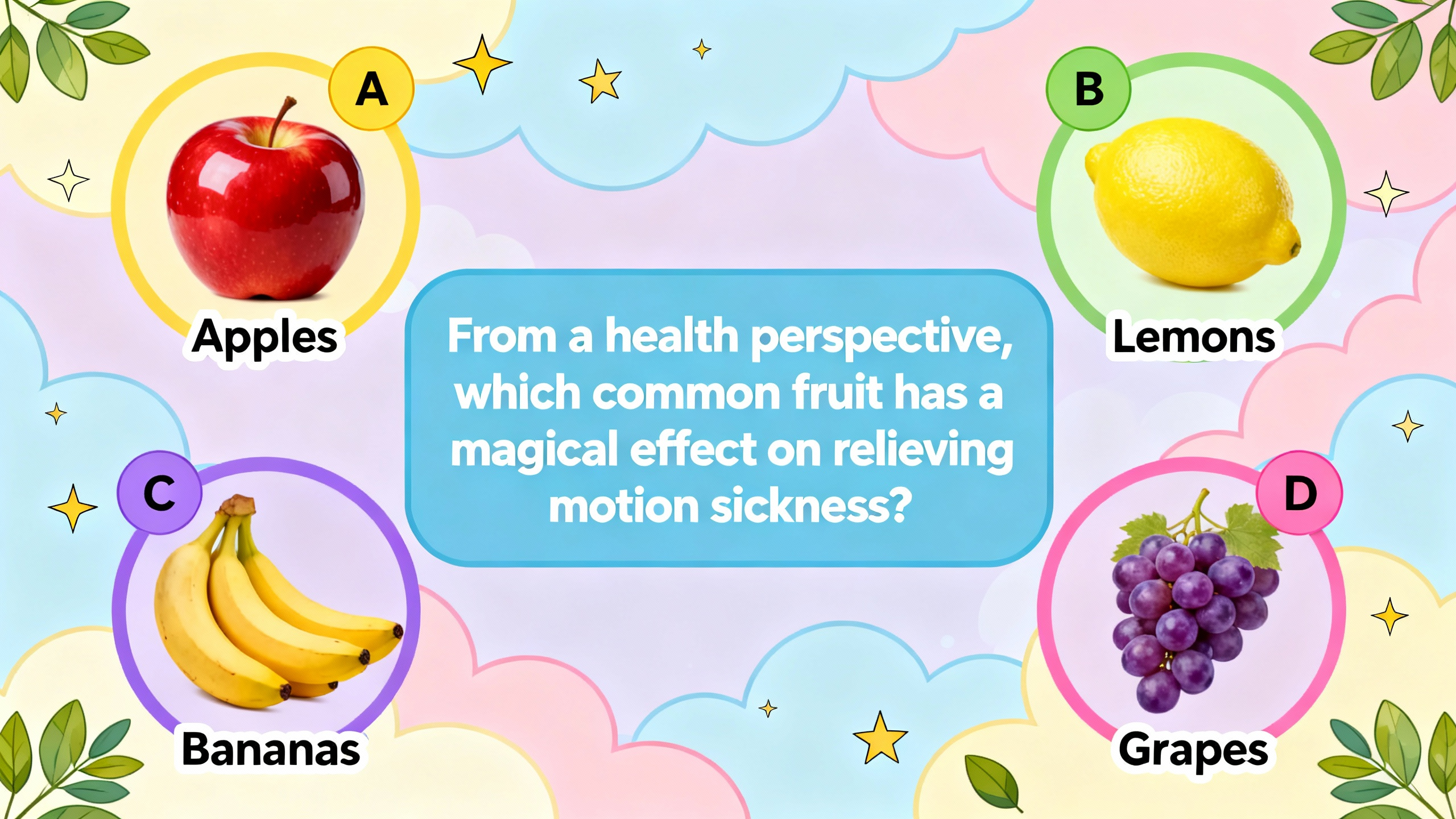 From a health perspective, which common fruit has a magical effect on relieving motion sickness? - Preview image