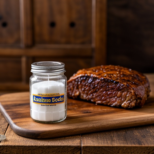 Baking soda on meat