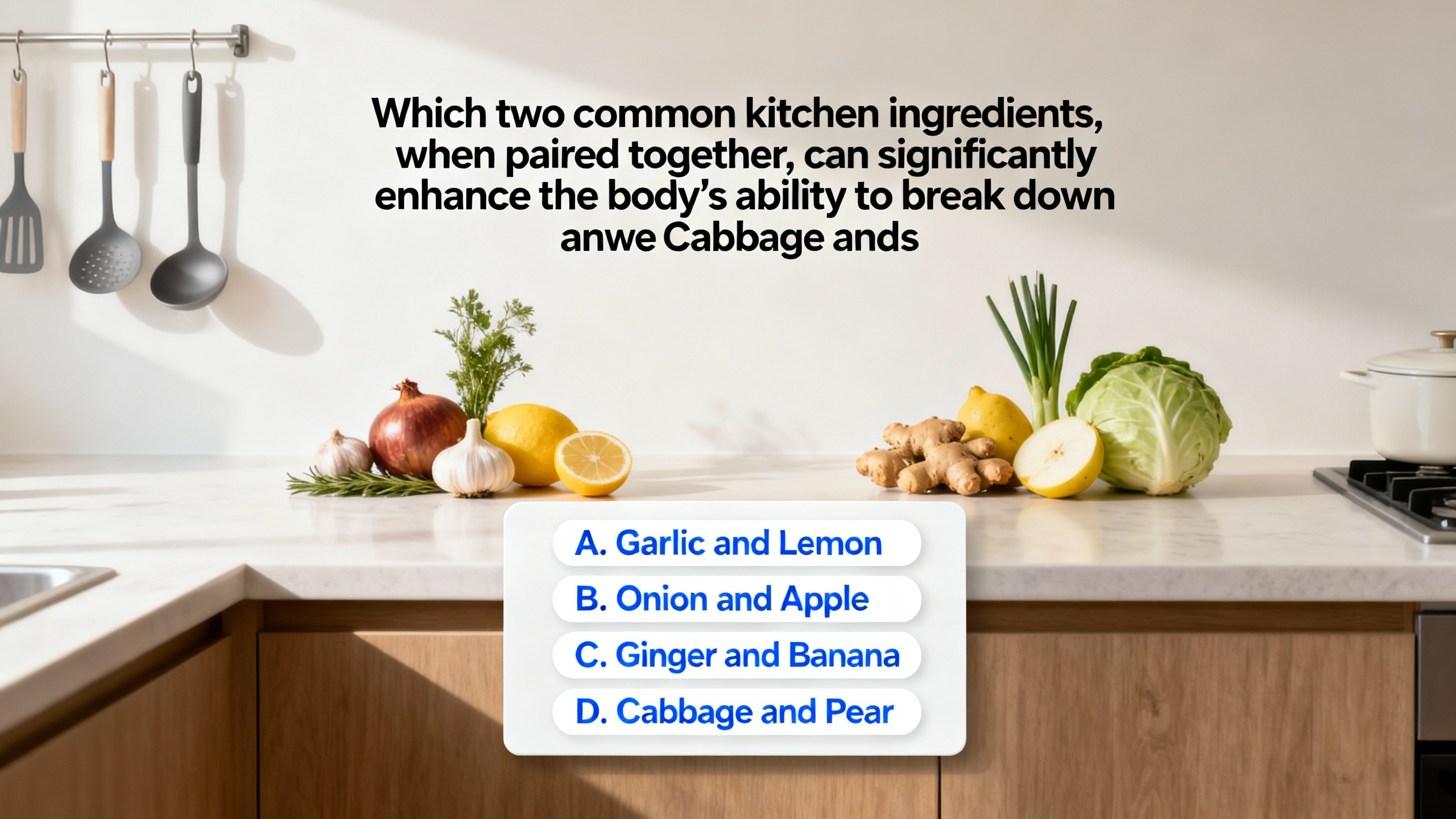 Which two common kitchen ingredients, when paired together, can significantly enhance the body's ability to break down and eliminate environmental toxins? - Preview image