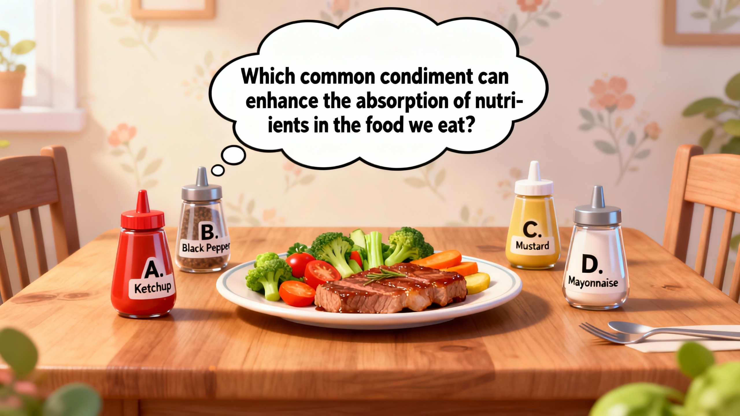 Which common condiment can enhance the absorption of nutrients in the food we eat? - Preview image
