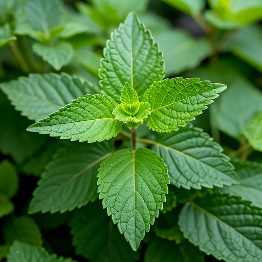 Person drinking lemon balm tea