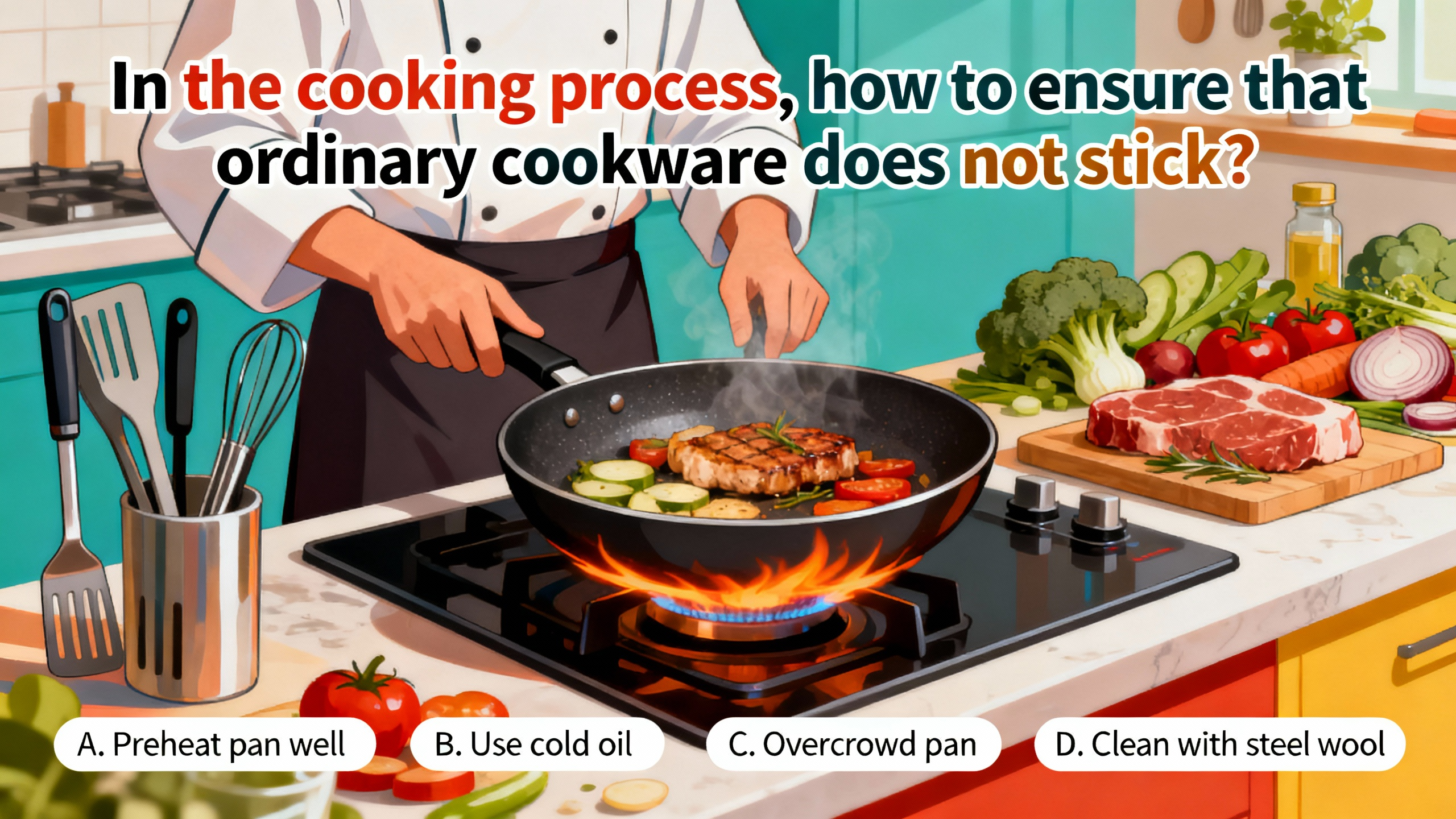 How to ensure that ordinary cookware does not stick during the cooking process - Preview image